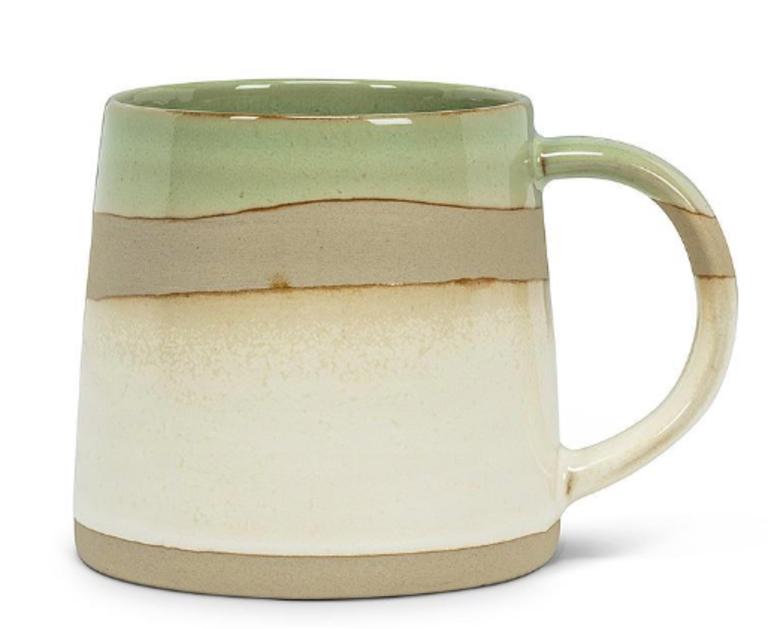 Abbott Green/White Rustic Style Mug