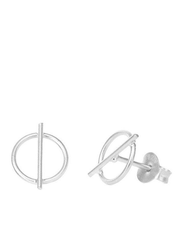 Stowaway Jewelry Circle and Line Stud Earring