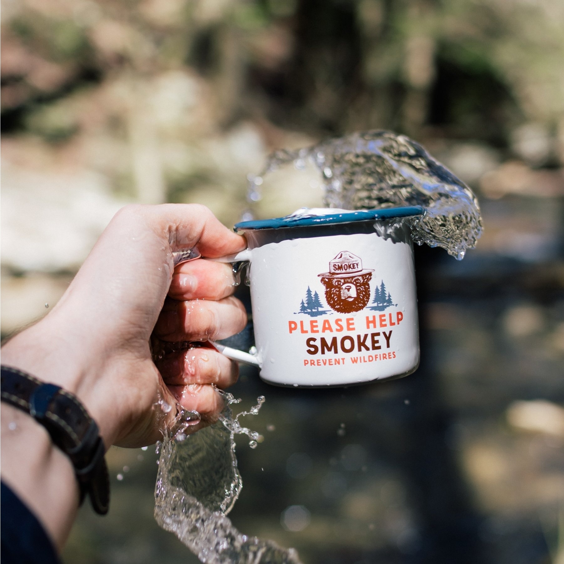 Smokey Bear Enamelwear Mug