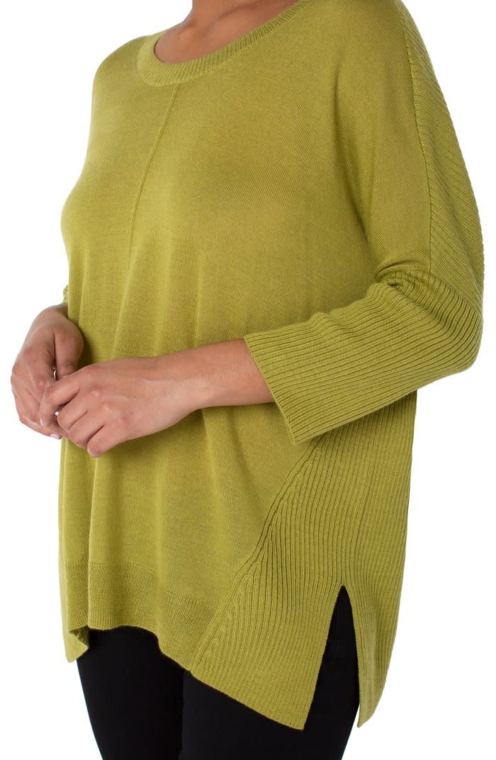 Crew Neck Fully Fashioned Sweater
