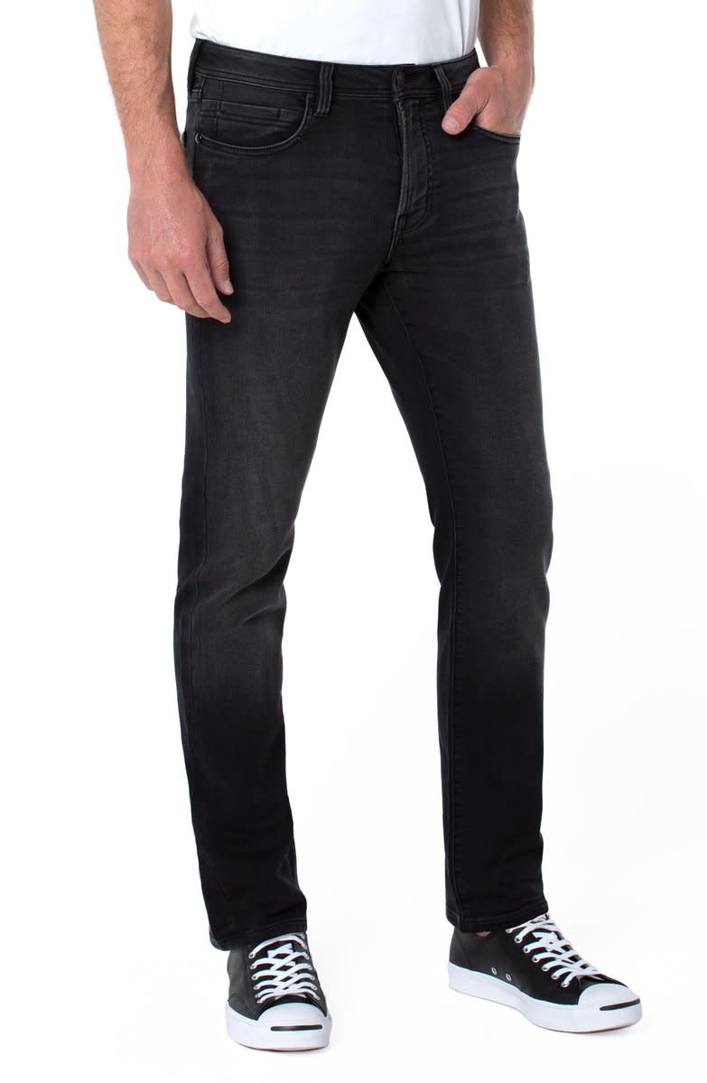 Kingston Modern Straight Eco Black Knit Denim 32"