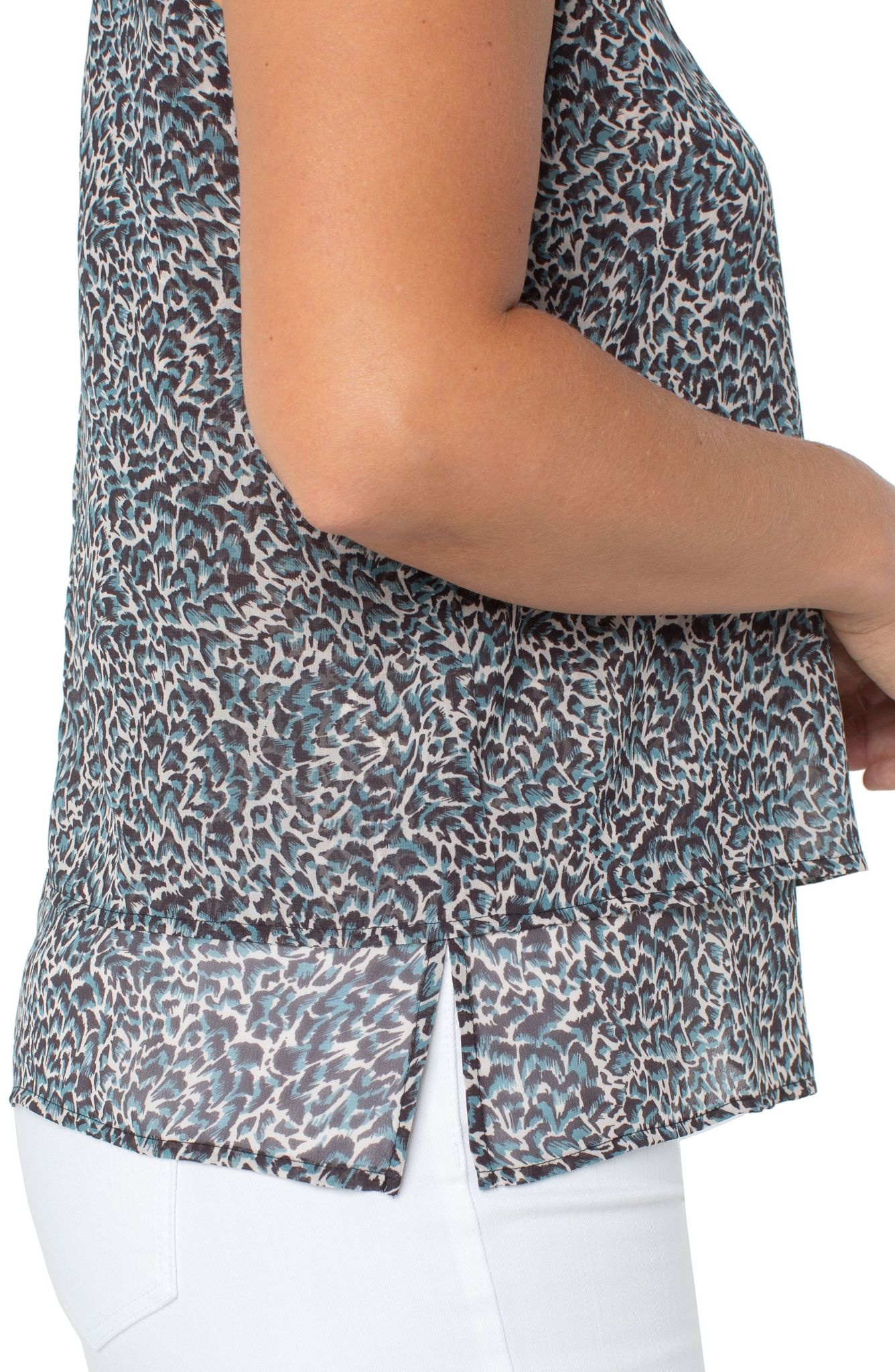 Double Layer Sleeveless Woven Shell Top