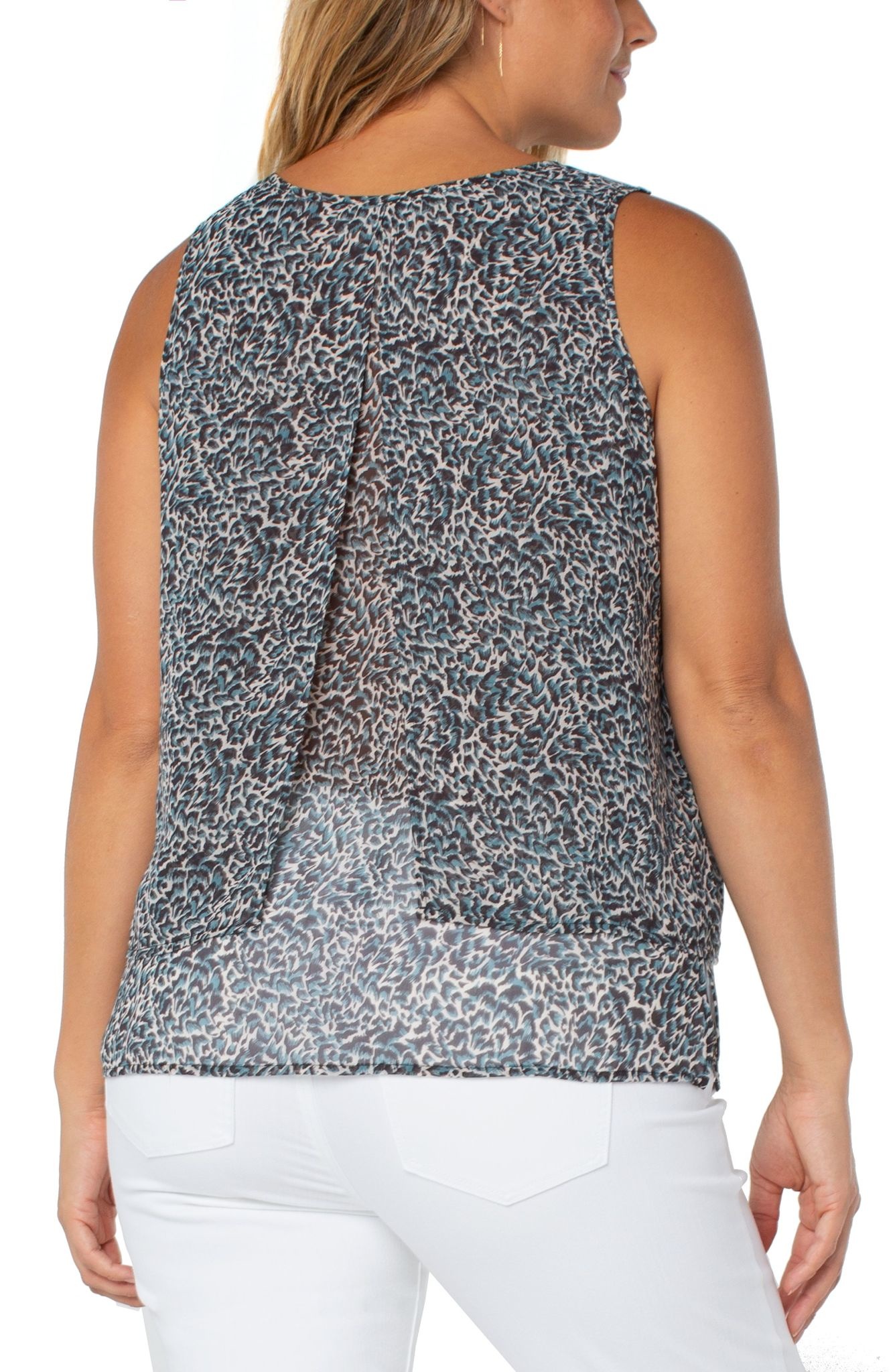 Liverpool Los Angeles Double Layer Sleeveless Woven Shell Top - Jonah & Sage