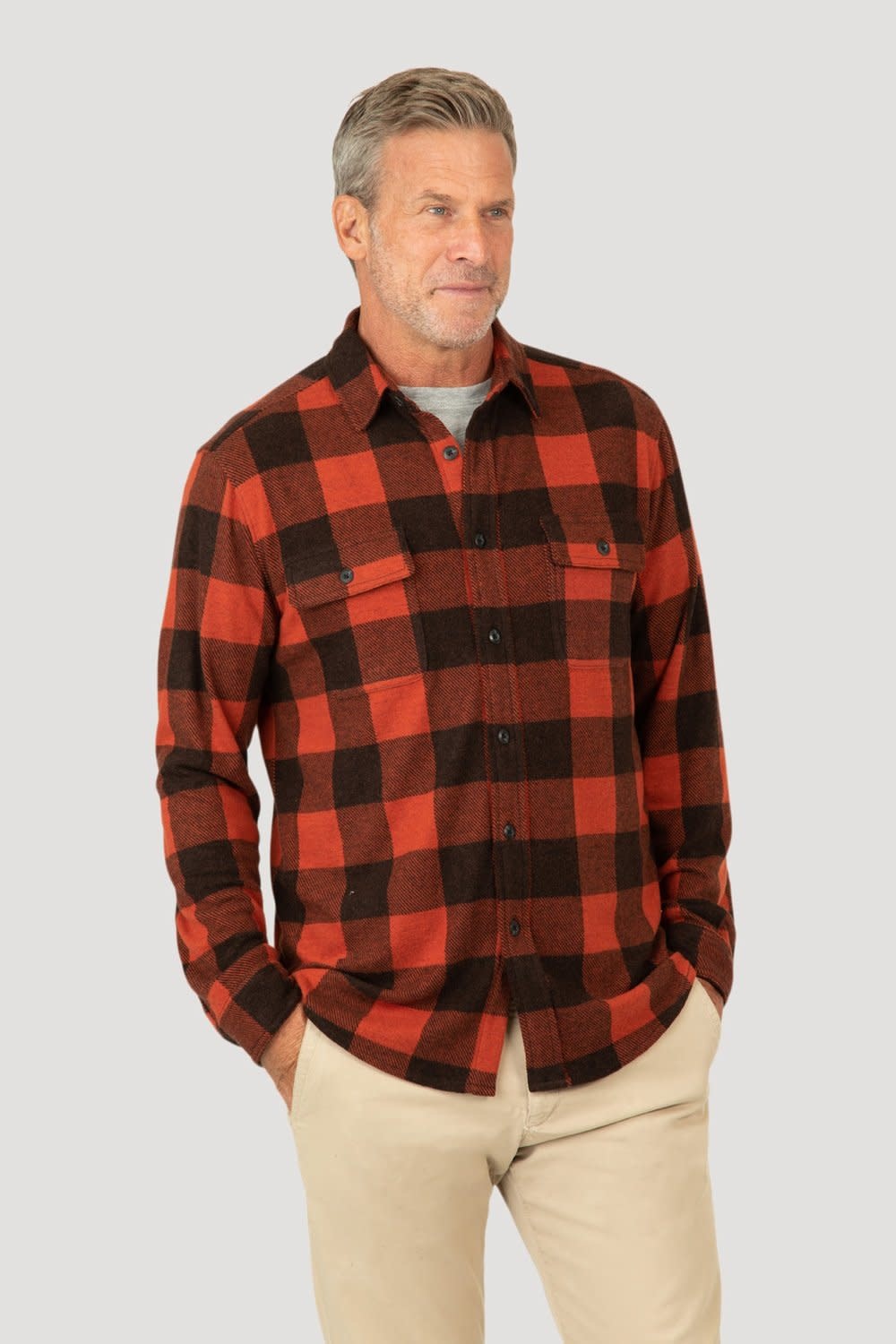 Buffalo Melange Sweater-Knit Shirt