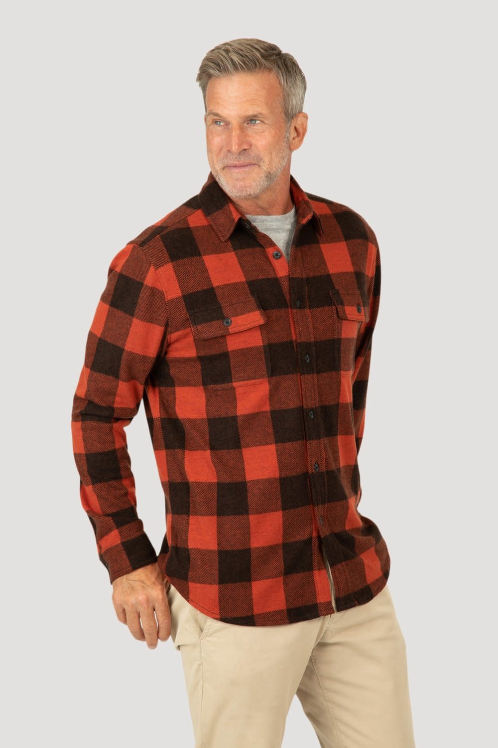 Buffalo Melange Sweater-Knit Shirt