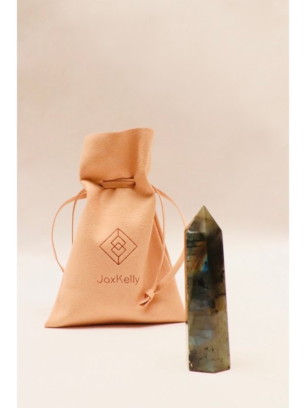 JaxKelly Crystal Point With Bag - Labradorite