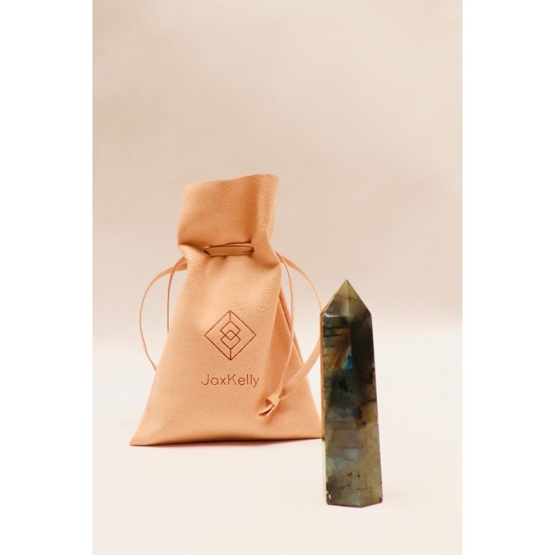 Crystal Point With Bag - Labradorite