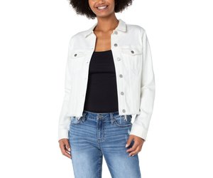 Liverpool Co Trucker Jacket With Fray 