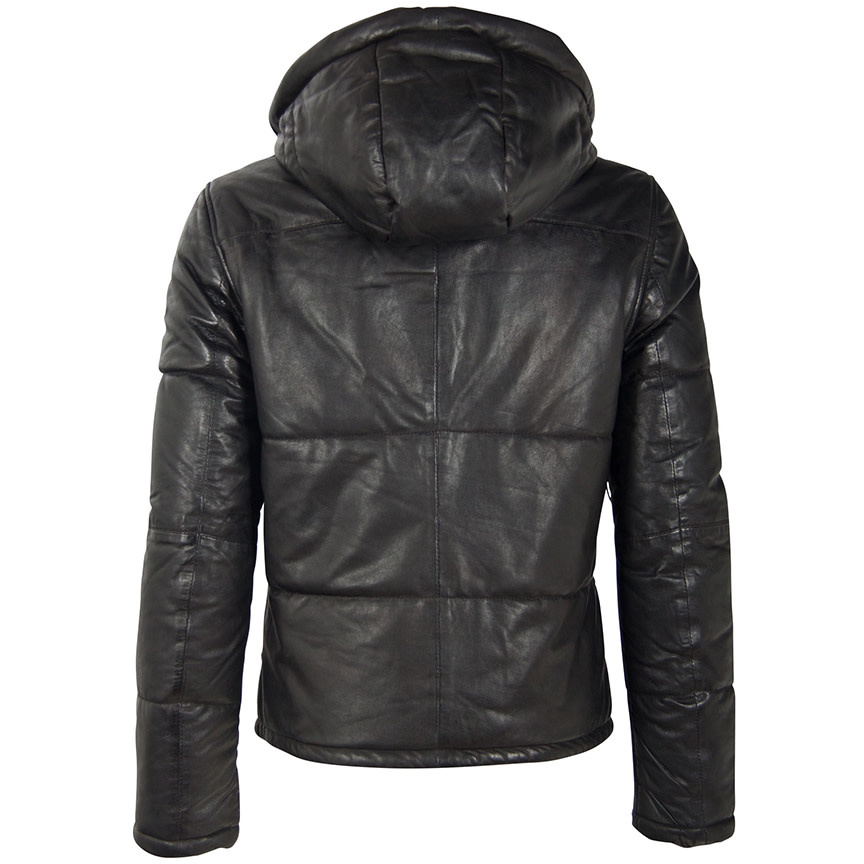 Drale Leather Puffer Jacket