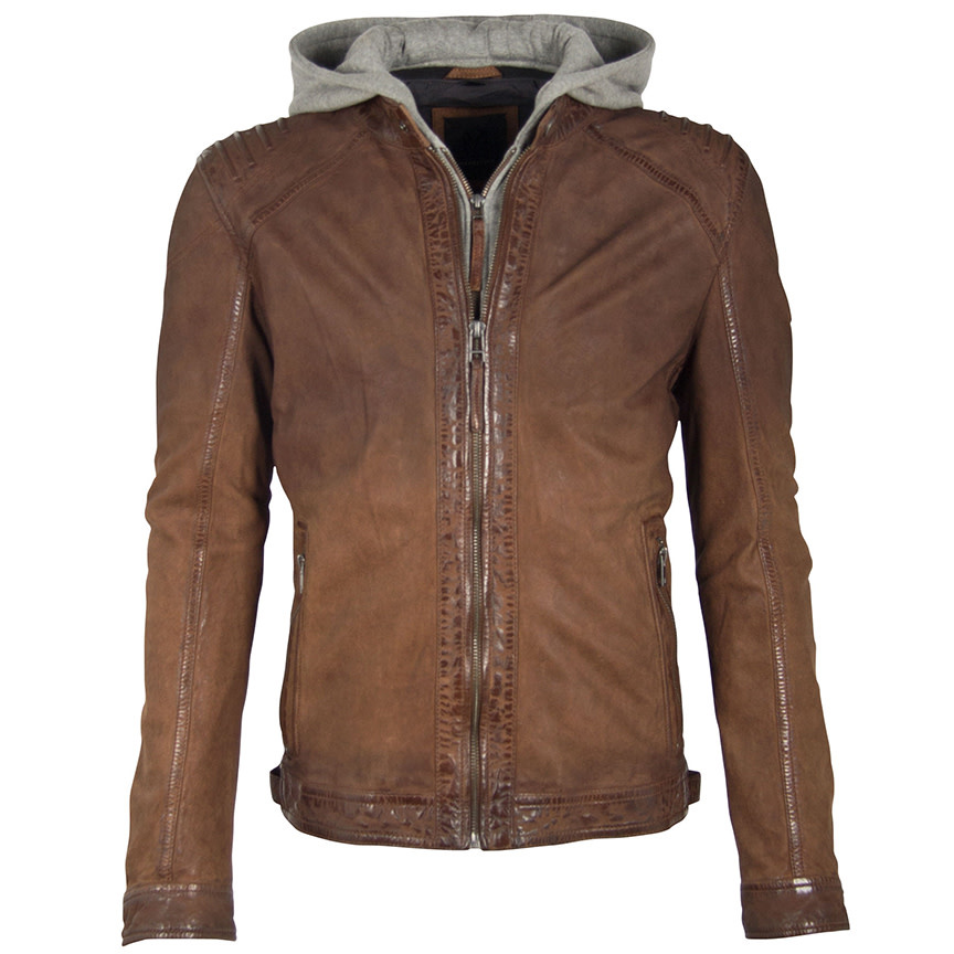Viko Hooded Leather Jacket
