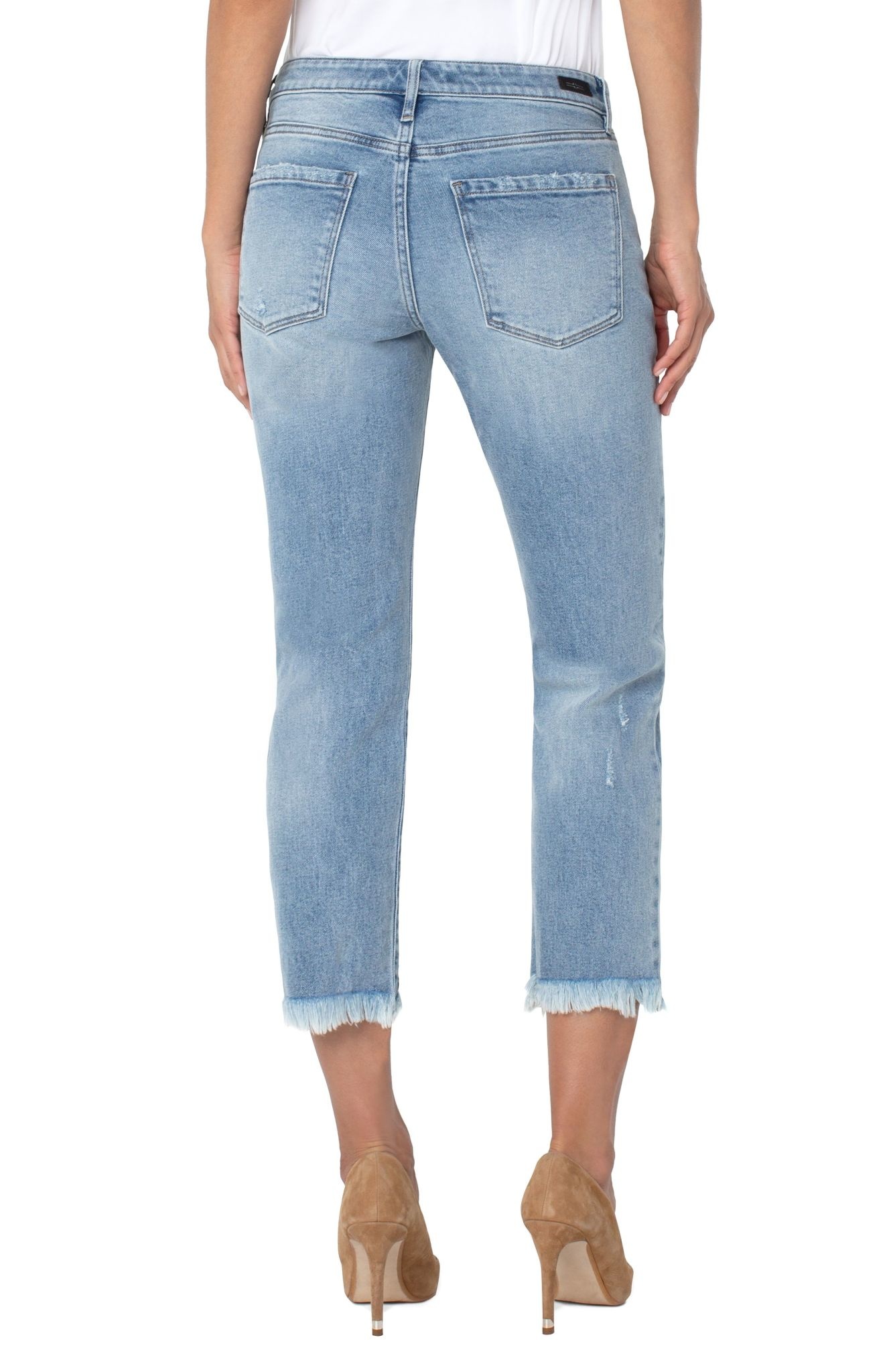 Liverpool Jeans Kennedy Crop Straight With Fray Hem Women's