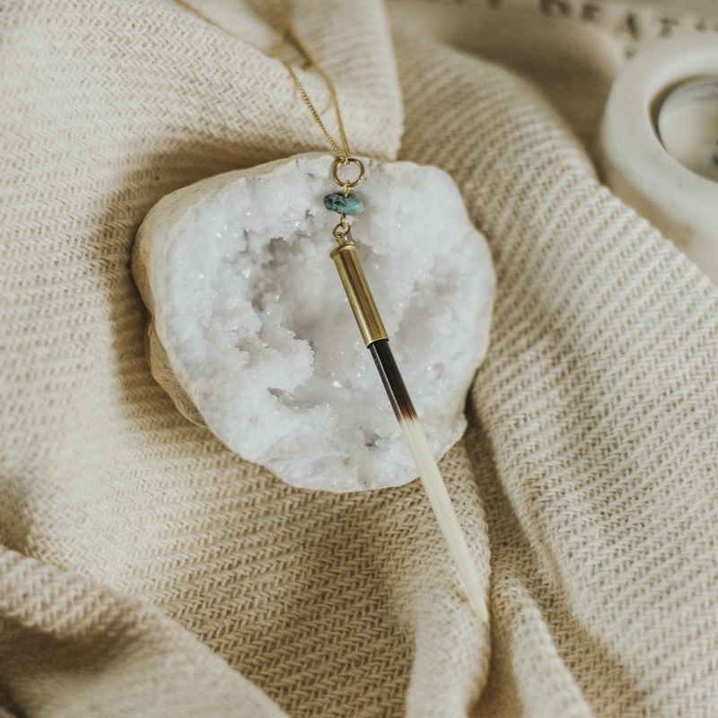 Commonform Quill & Turquoise Necklace
