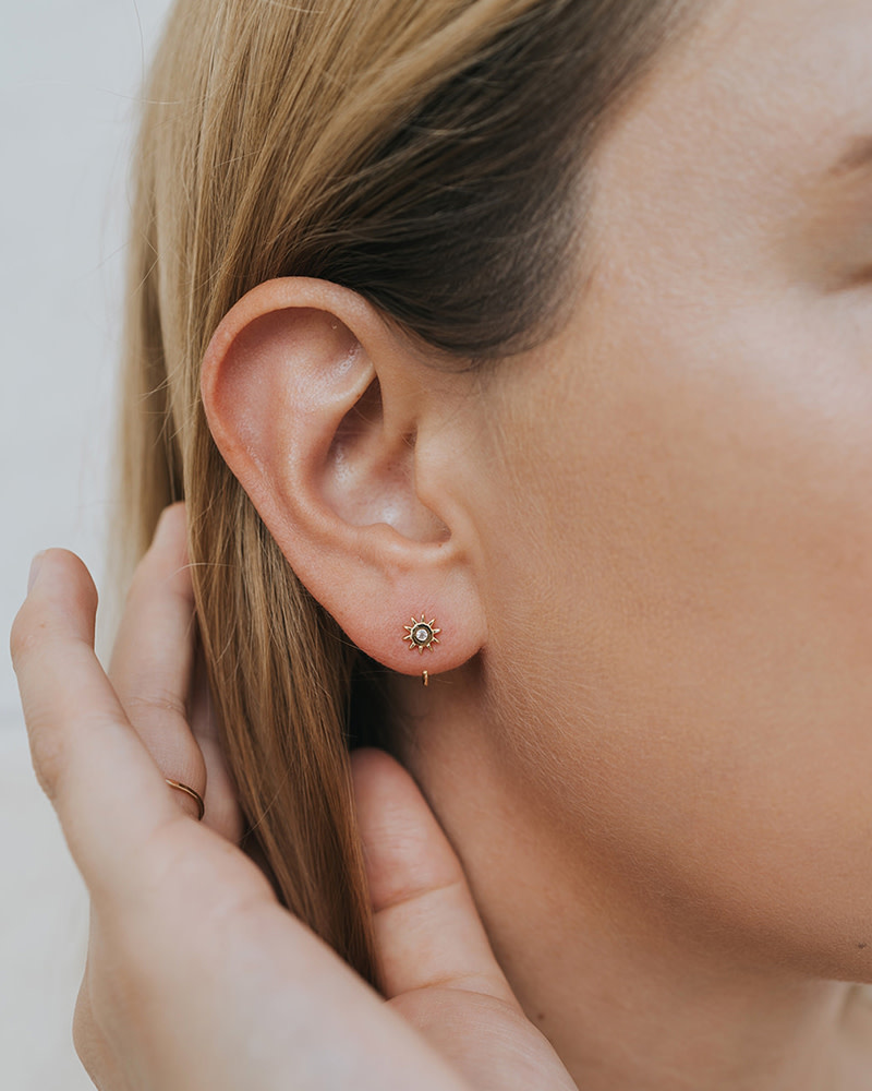 JaxKelly Icon Huggies Earrings Sun
