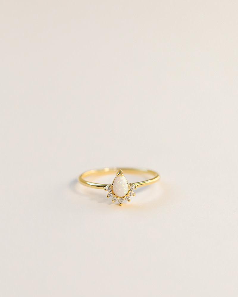 Opal Burst Ring