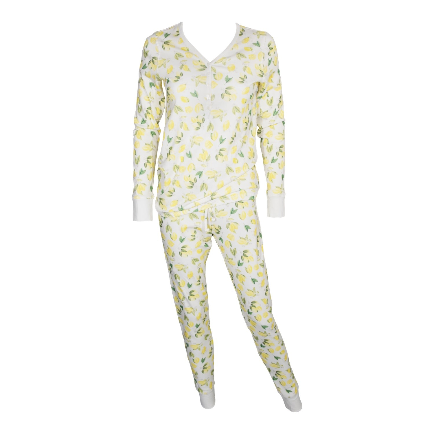 Lemon Jogger/Henley Pajama Set