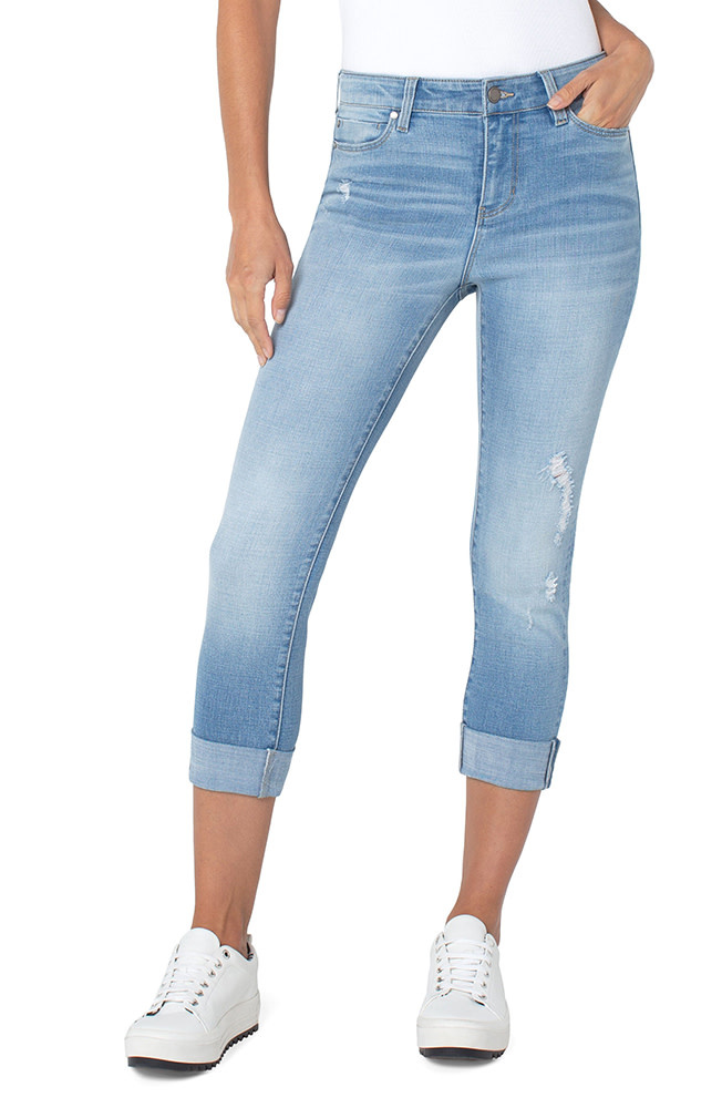 Liverpool Jeans Charlie Crop Wide Rolled Cuff-Riverton Women's