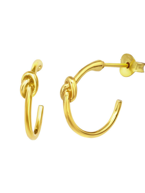 Stowaway Jewelry Post Hoop Knot Earrings