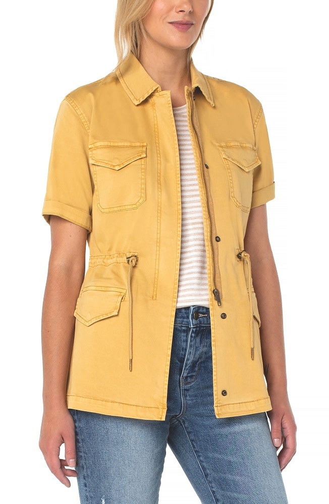 CJFHJE Yellow Summer Blazers Jacket Female Fashion Half Sleeve Loose Office  Ladies Blazers Elegant Pocket One Button Jacket Coat - AliExpress