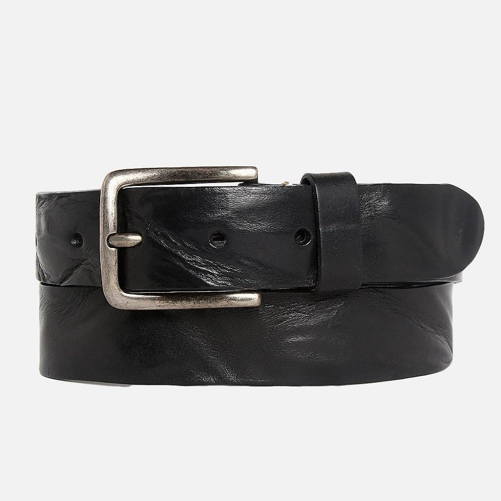 Dani Unisex Leather Belt W/Silver Buckle