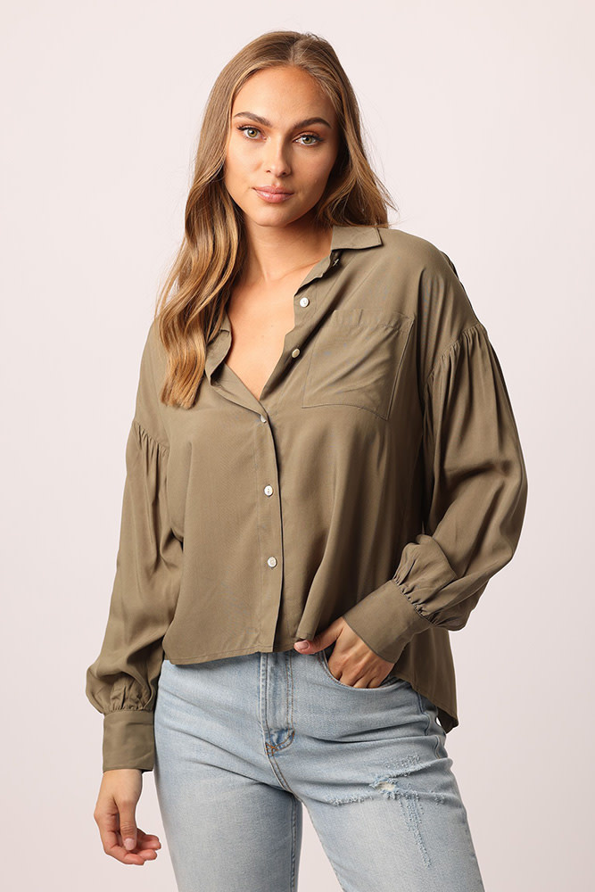 Maddox Button Front Top
