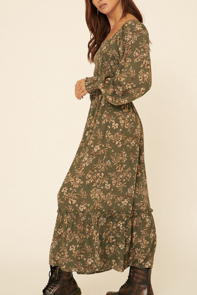 Christine Long Sleeve Floral Maxi Dress