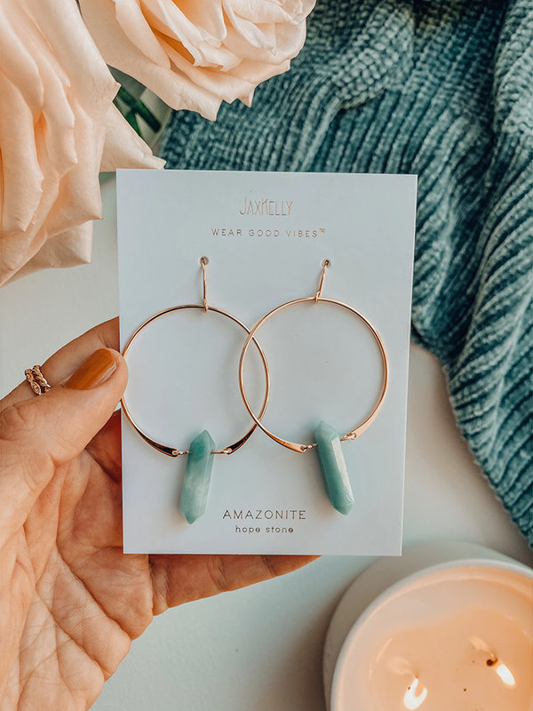 JaxKelly Hoops - Amazonite