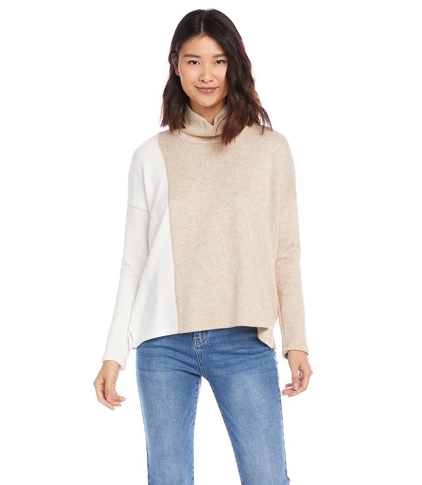Turtleneck Colorblock Sweater