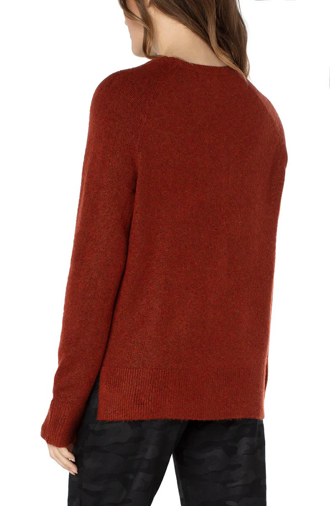 Raglan Sweater W/ Side Slit