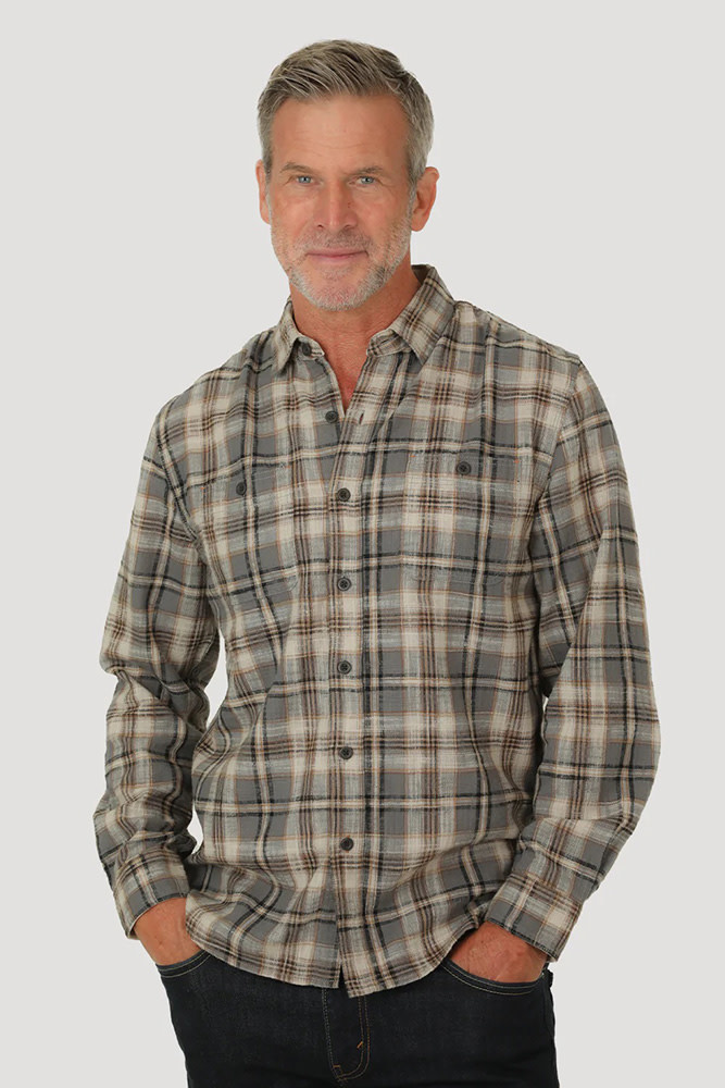 Summit Slub Plaid Stretch Flannel Shirt