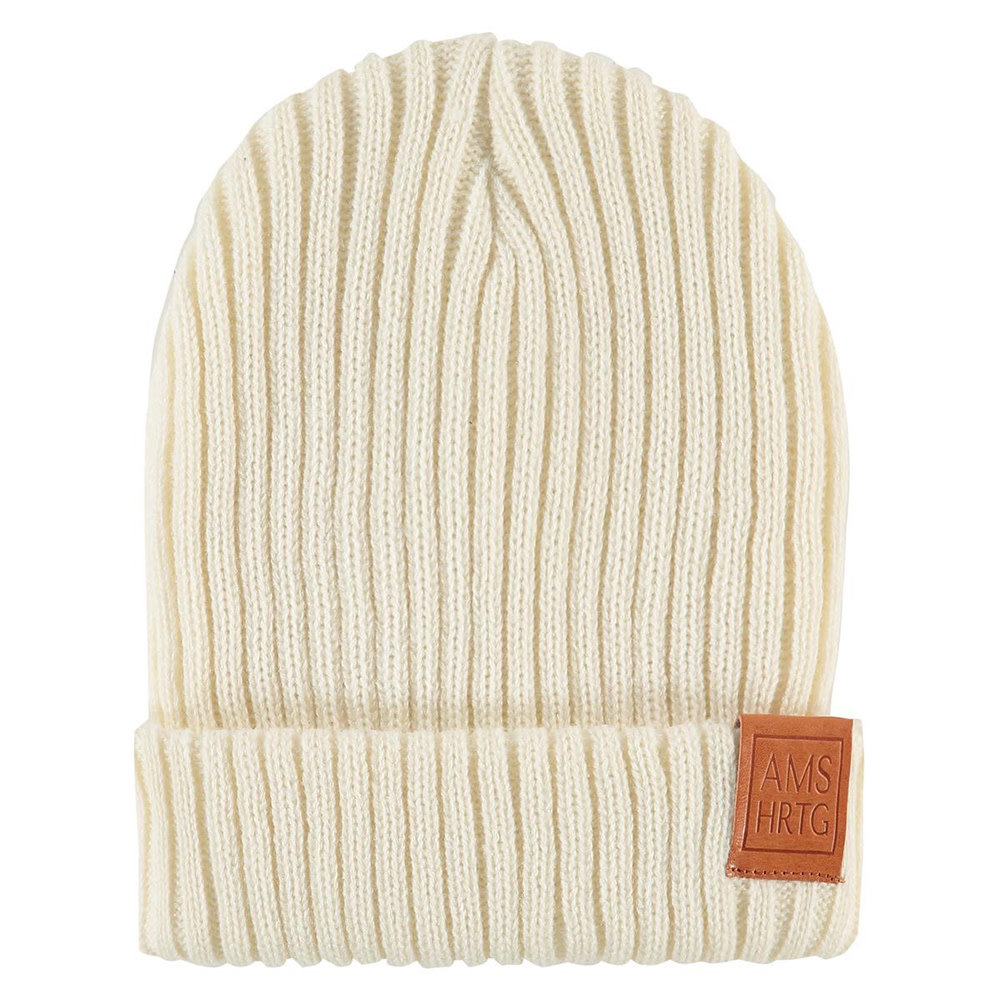 Melle Classic Ribbed Beanie With Wide Rollover