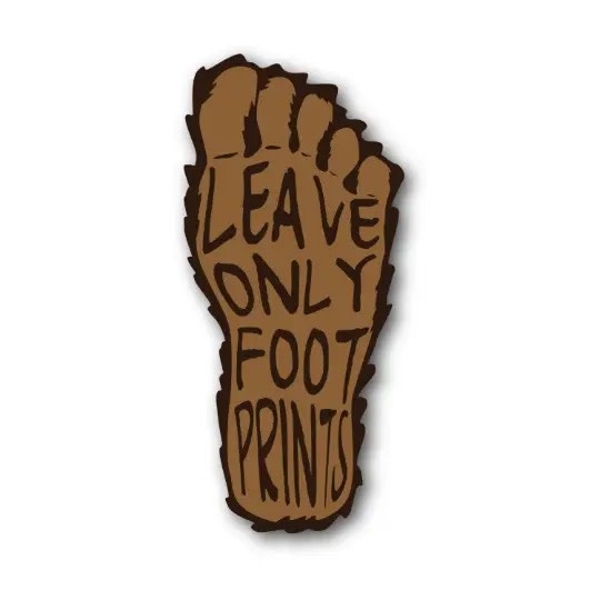 Leave Only Footprints Sticker