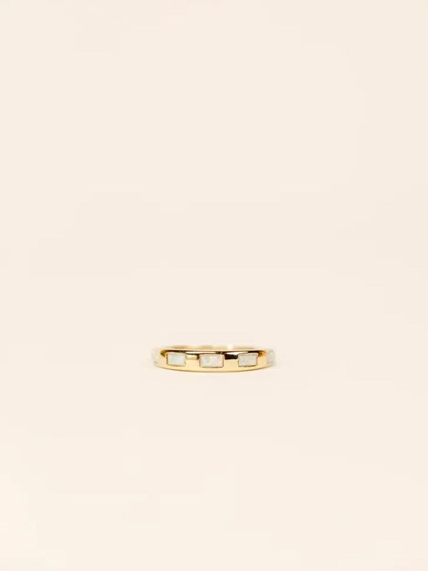 JaxKelly White Opal Inset Ring