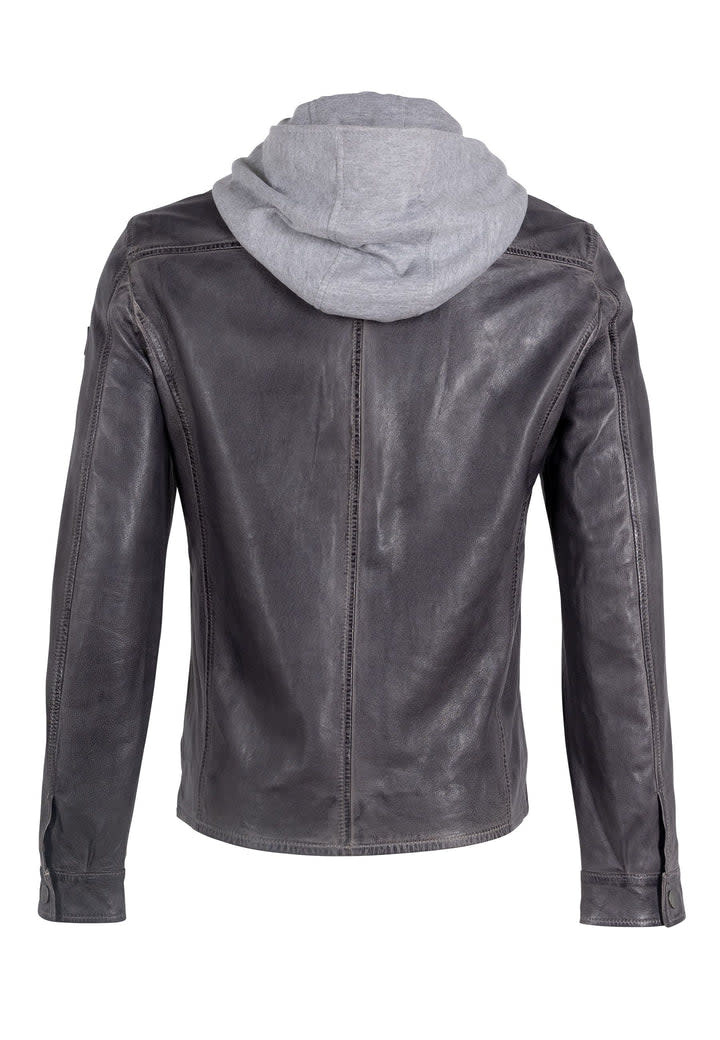 Jase Hooded Leather Shacket