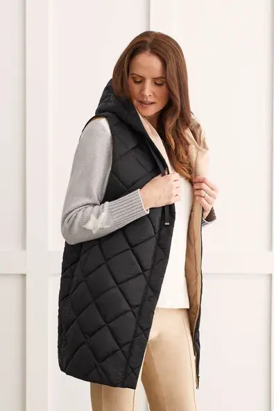 Diamond Quilted Reversible Puffer Vest