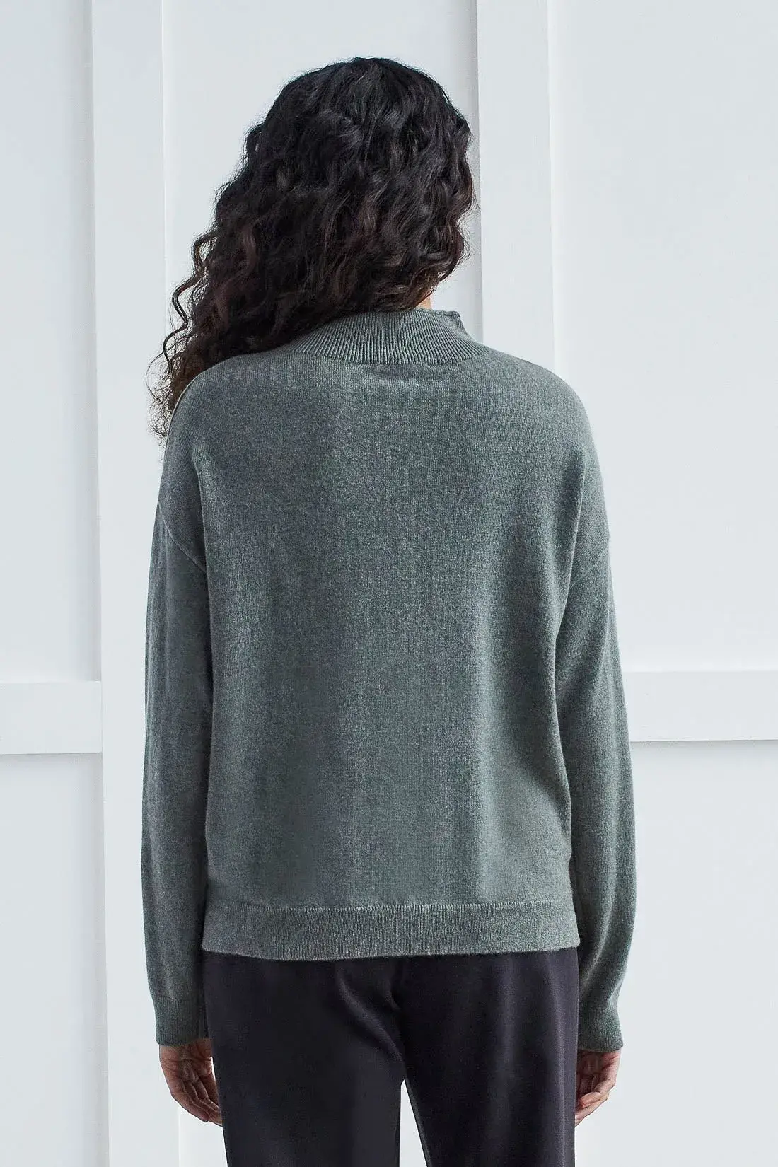 Cashmere Long Sleeve Funnel Neck Sweater