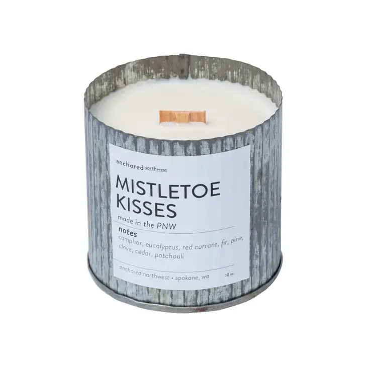 Anchored Northwest Anchored Northwest Mistletoe Kisses Rustic Vintage Wood  Wck Candle - Jonah & Sage