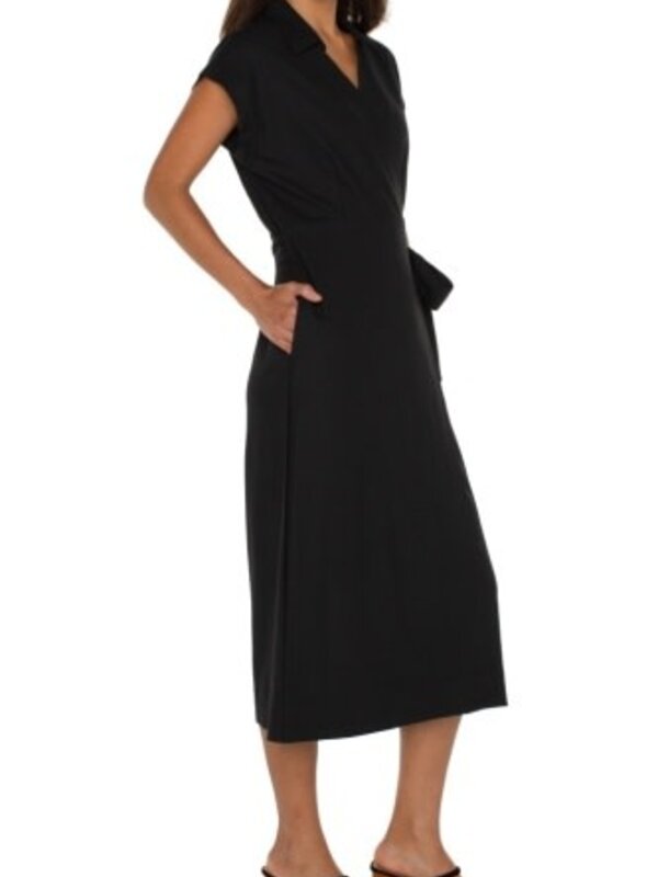 Liverpool Los Angeles Collared Wrap Dress