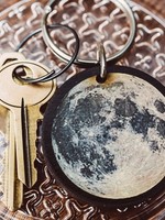 Most Amazing Full Moon Full Color Wooden Keychain