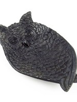 Pewter Owl Dish in Grey Black Finish
