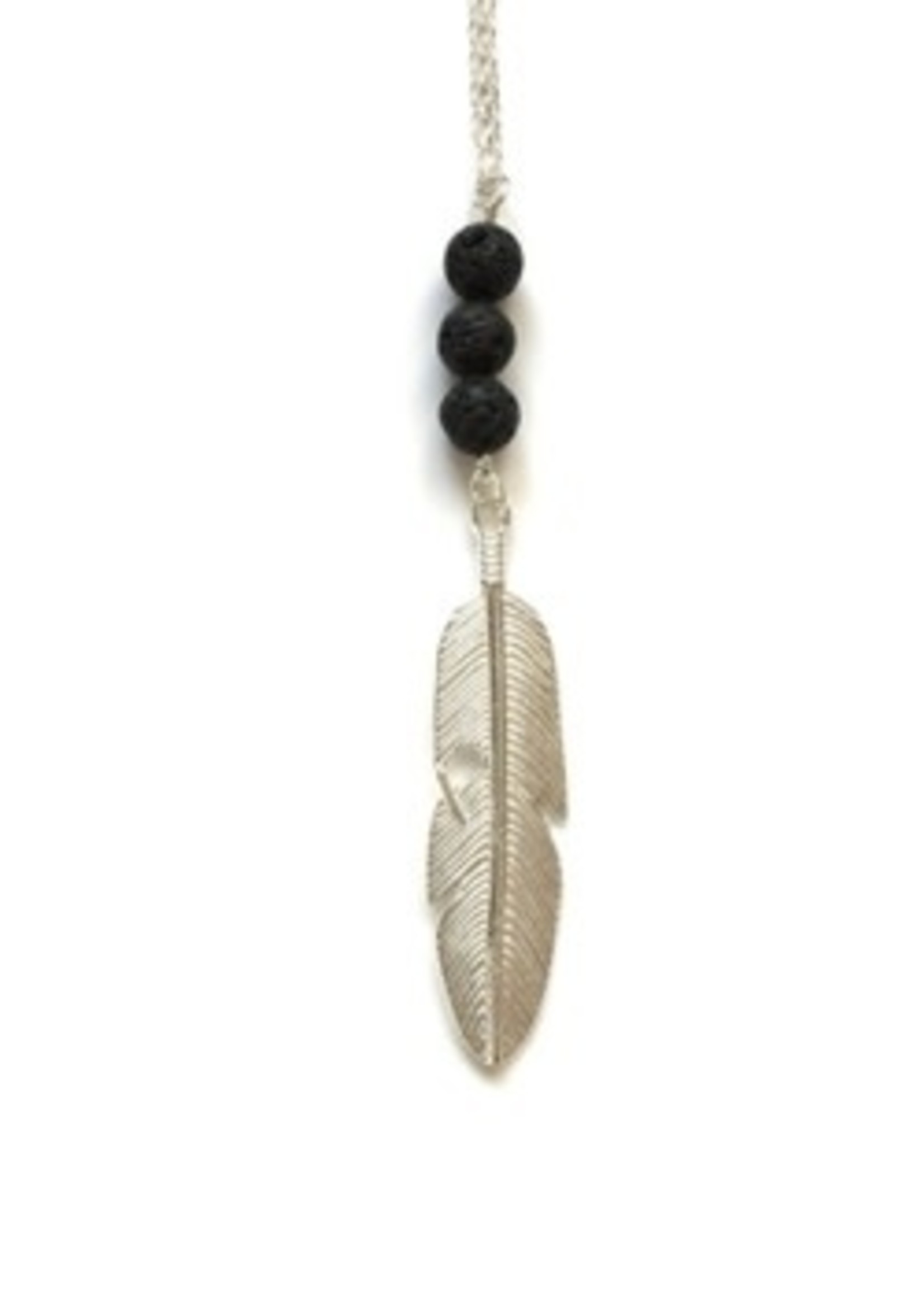 Oily Blends LLC Feather Lava Stone Diffuser Necklace