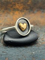 Nina Designs Heart Print Ring