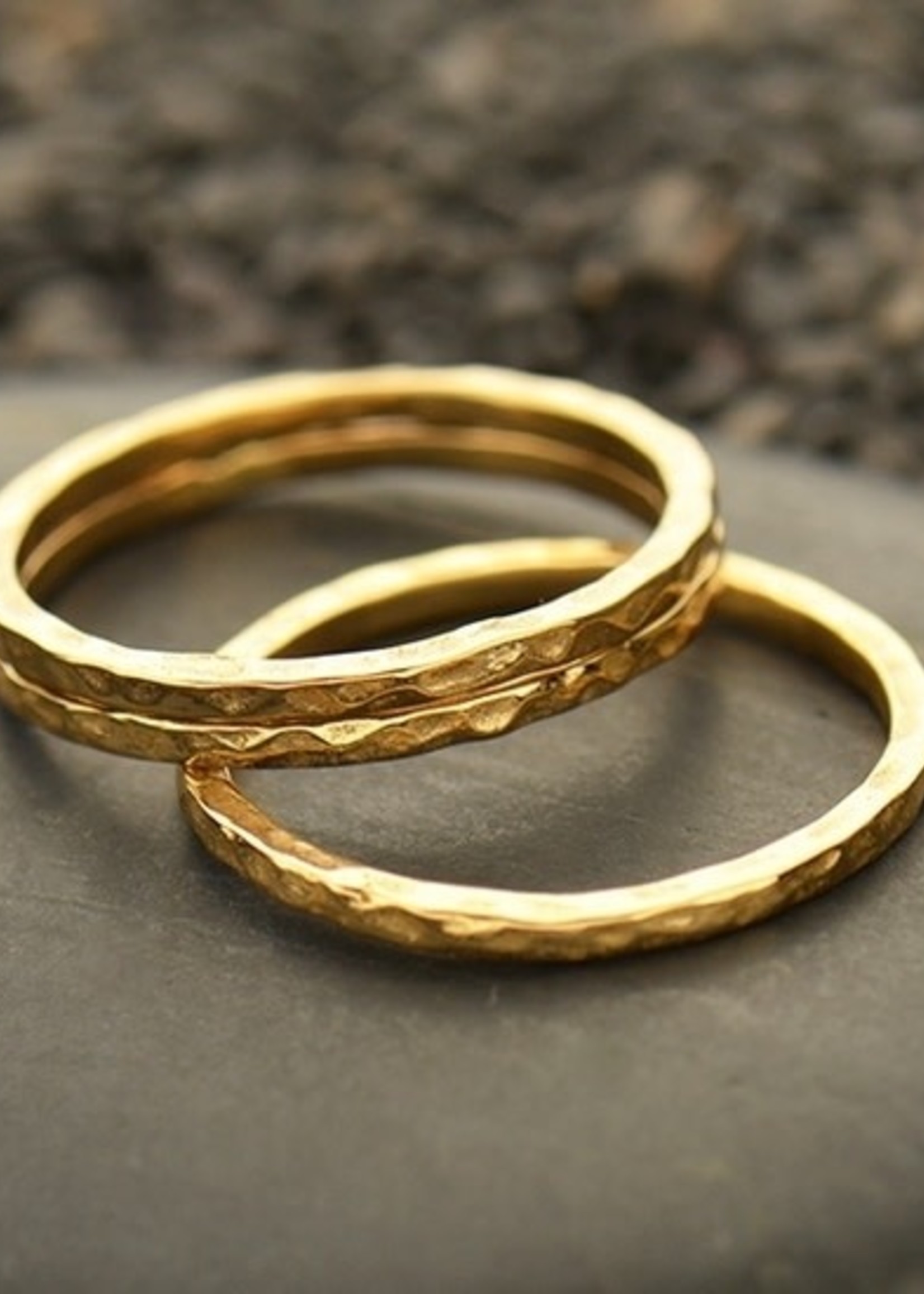 Nina Designs Gold Pressed Ring - Set of 3