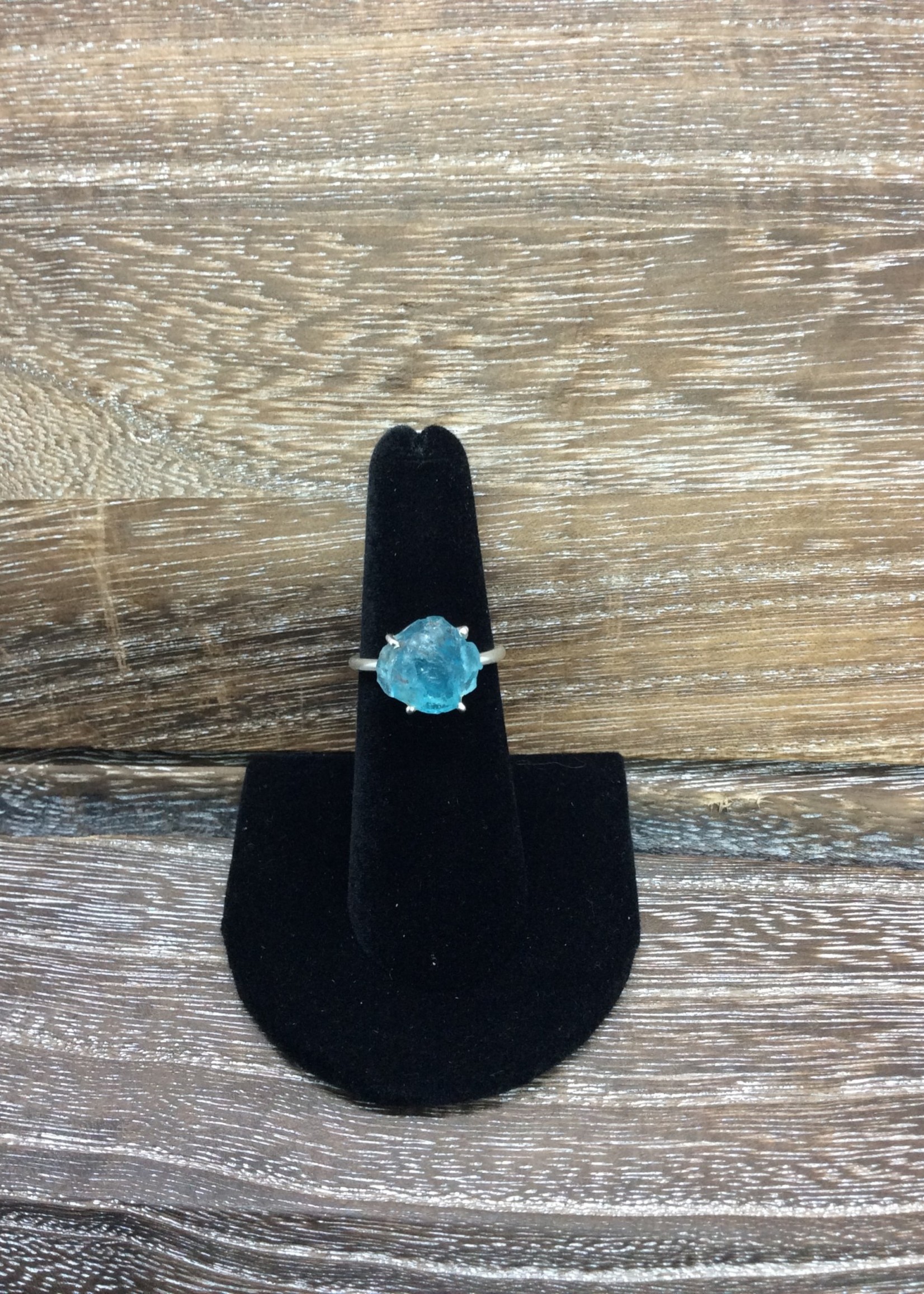 Blue Apatite Sterling Silver Ring