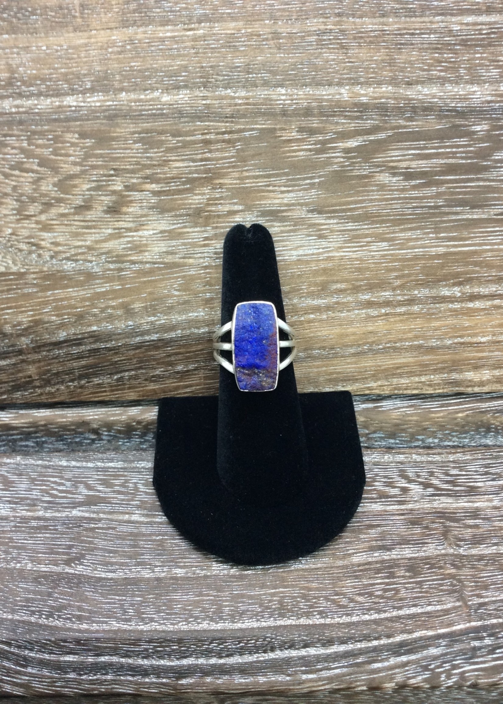 Rough Lapis Lazuli Sterling Silver Ring