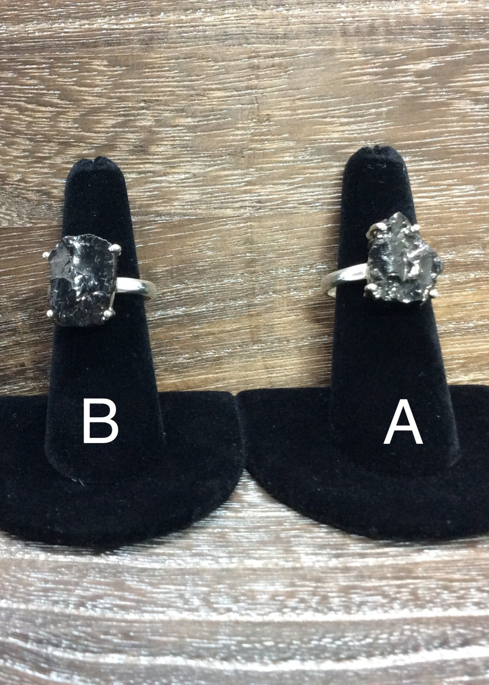 Nugent Shungite Sterling Silver Ring