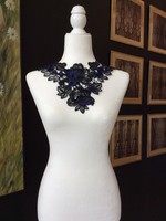 Weapon Of Choice NOLA Green Sparkle Bee Blue Flower Black Lace Necklace
