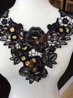 Weapon Of Choice NOLA Rainbow Bee Yellow Flower with Branch Accents Black Lace Necklace