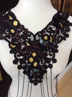 Weapon Of Choice NOLA Sparkle Bee Yellow Flower with Branch Accent Black Lace Harness