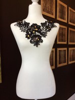 Yellow Bee Yellow Flower Black Lace Necklace