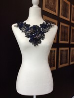 Weapon Of Choice NOLA Yellow Bee Blue Flower Black Lace Necklace